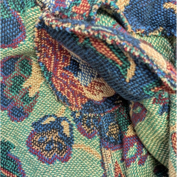 Painted Pony Floral Tapestry Bomber Jacket Womens One Size USA Made - Picture 8 of 8